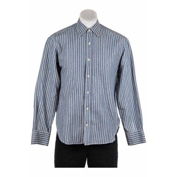 What Comes Around Goes Around Button Down Shirt SM Blue - Picture 1 of 2
